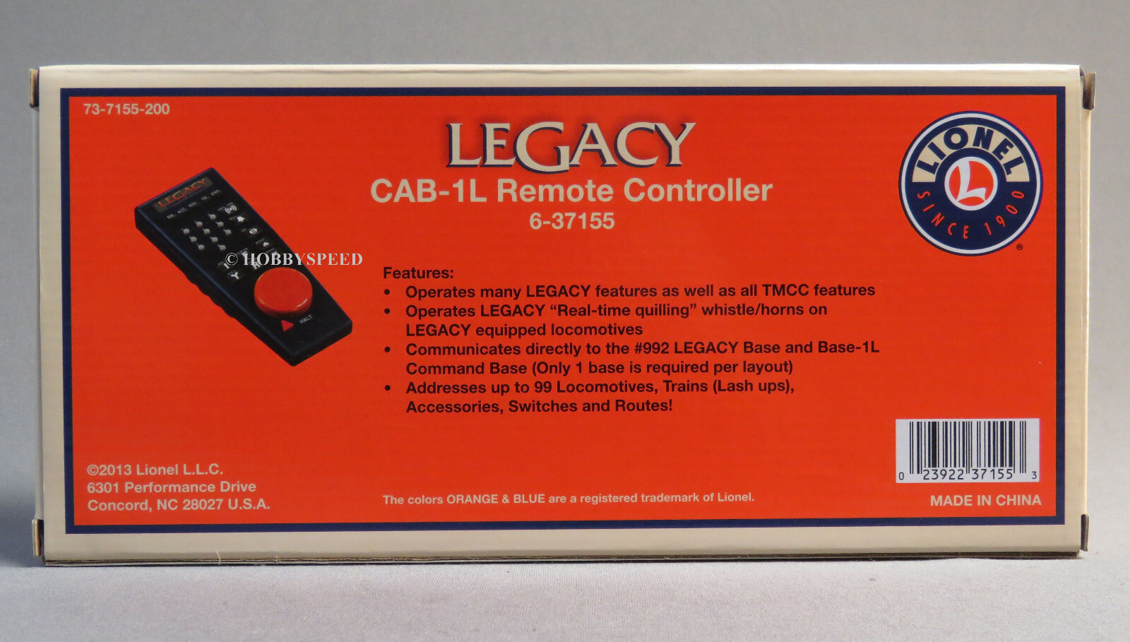 LIONEL CAB-1L REMOTE CONTROL legacy tailroad comand system 6-37155