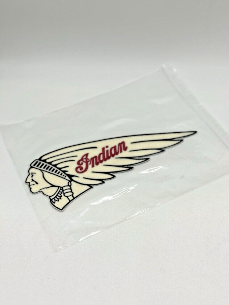 INDIAN MOTORCYCLE PATCH GILROY GENUINE CHIEF HEAD EMBROIDERED PATCH 11 x 4