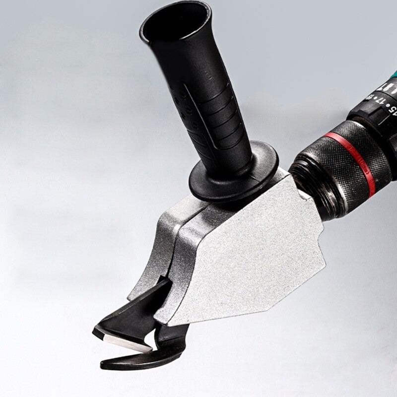 Functional Shear Attachment Efficient Drill Converter for Sheet Metal Cutting