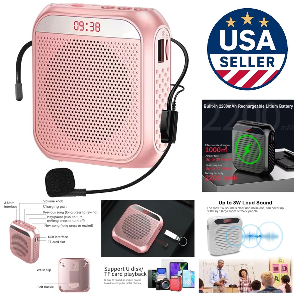 Versatile Teacher Microphone & Speaker with MP3 Playback - Convenient & Reliable