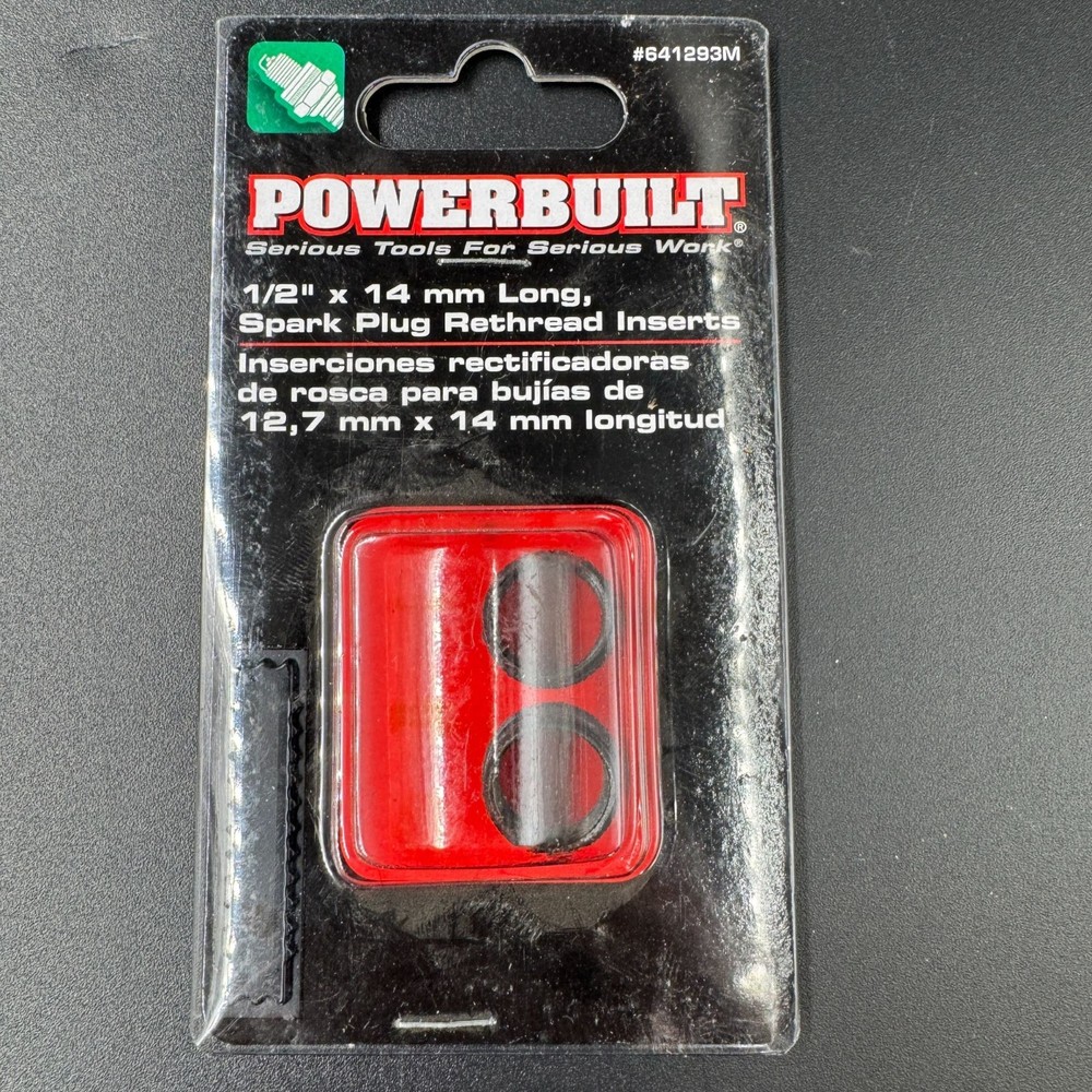 Powerbuilt Spark Plug Rethread Inserts 1/2" x 14mm Long