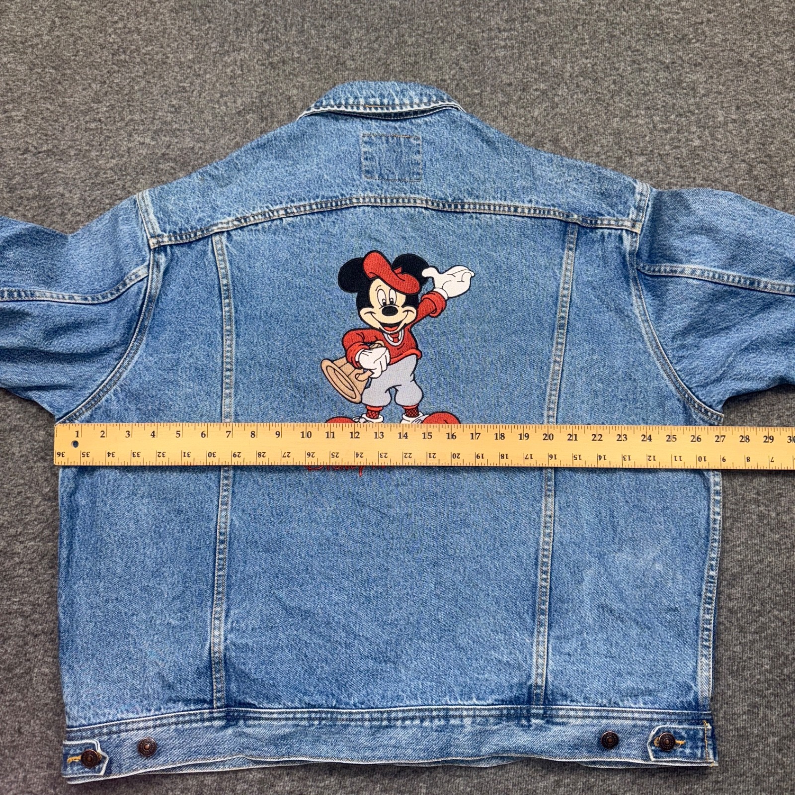 Vintage Lee Disney MGM Studios Mickey Mouse Denim Jacket Mens XL Embroidered