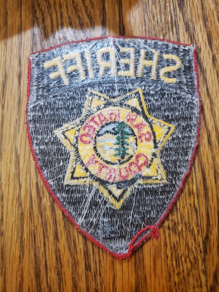 Vintage San Mateo County Sheriff's Department uniform patch.