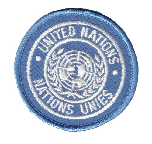UNITED NATIONS sleeve patch. Sew on.