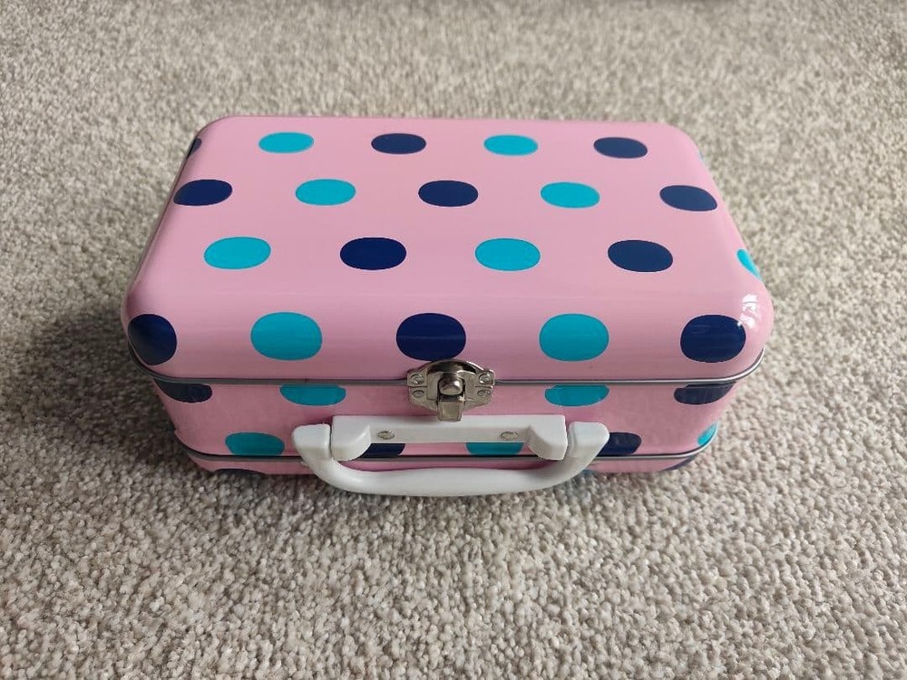 [Retro] Dot pattern back type tin can