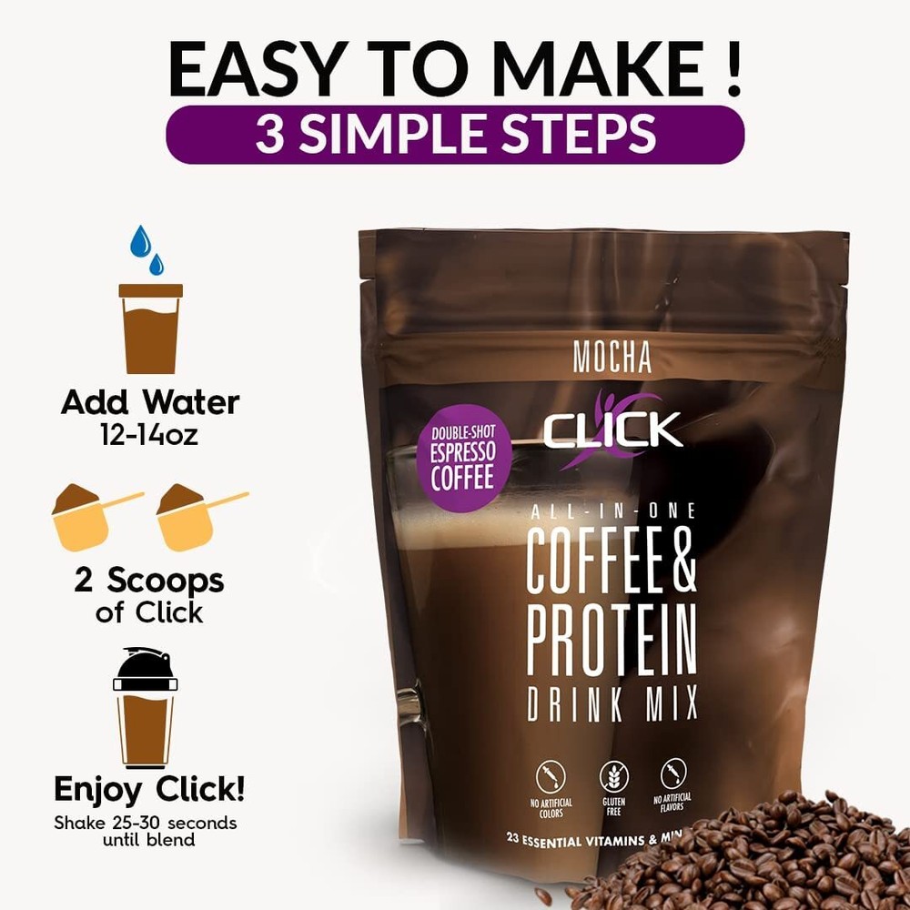 Click Coffee & Protein Powder Bag - Mocha