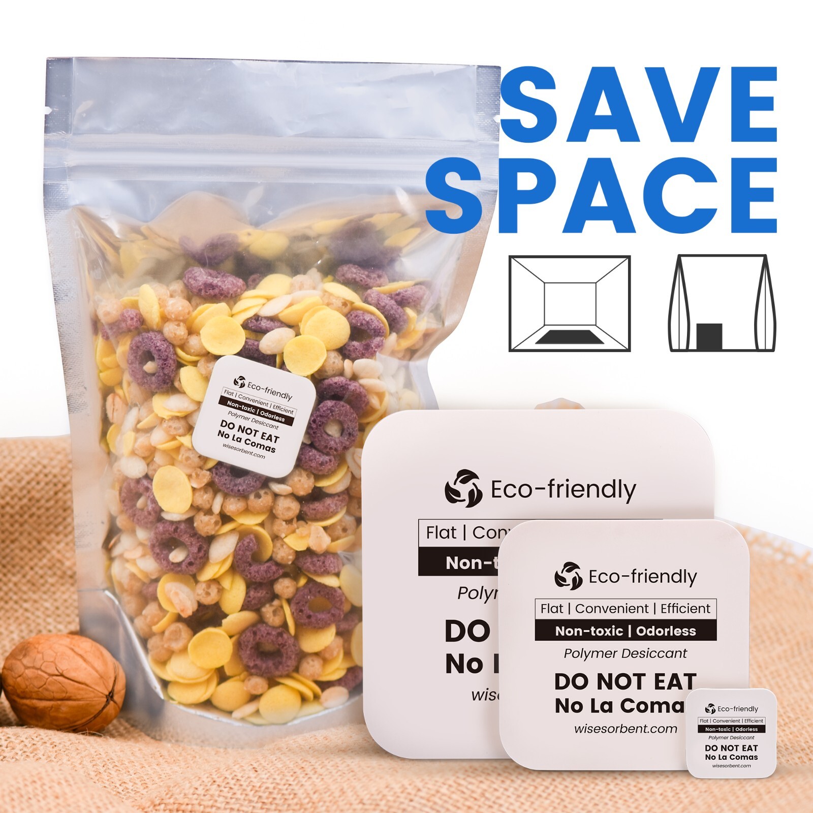 15 Pack Flat Dessicant, Desiccant Packs 5.3x5.3 Inch of Each Piece Dehumidifier