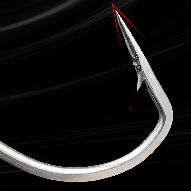 50pcs Stainless Steel Fishing Hooks O'Shaughnessy Forged Long Shank J Fish Hooks