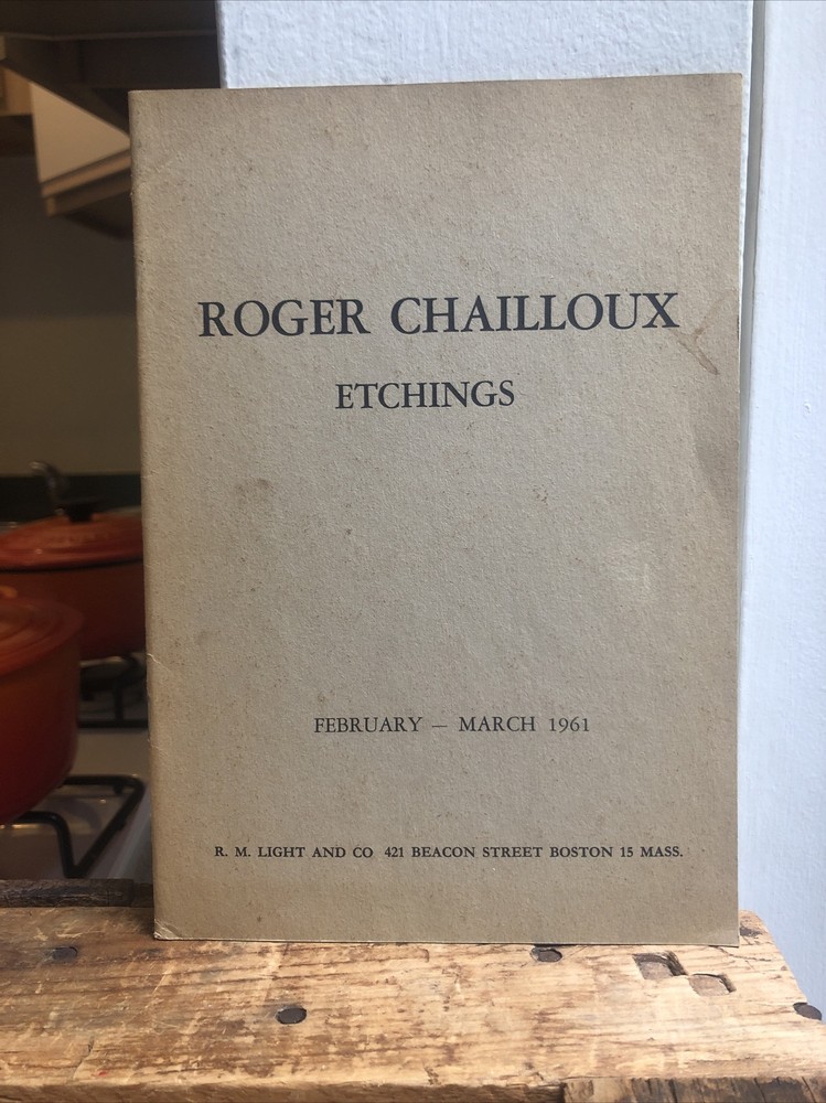 ROGER CHAILLOUX Etchings Exhibition Catalog 1961