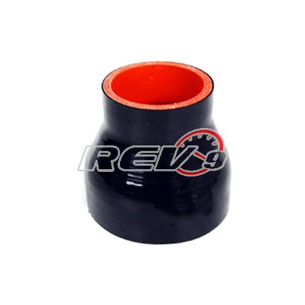 BLACK 4 LAYER SILICONE HOSE STRAIGHT REDUCER 2.50" TO 2.75" INNER DIAMETER