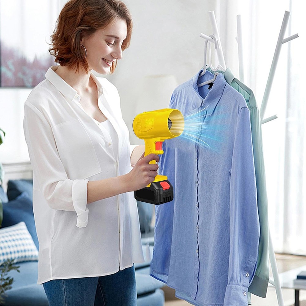 500000RPM Cordless Leaf Blower 700CFM 1500G Air Turbo Blower with 2 Batteries