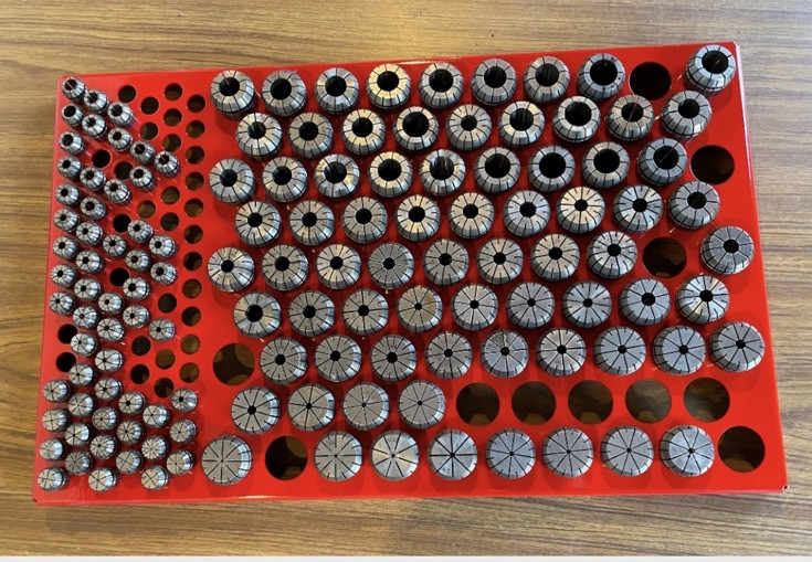 Made in USA 173 Collet Rack Tray ER16 & ER32 Bench Top Drawer Steel Metal New