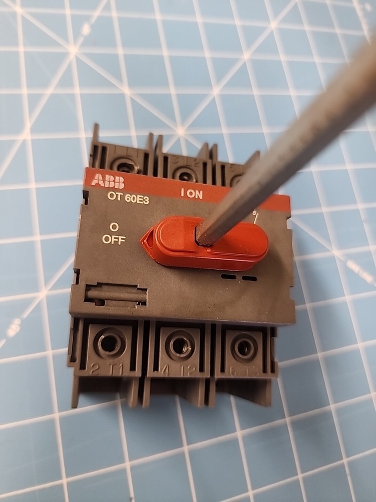 ABB OT 60E3 Disconnect 3 phase 60amp with rod and handle