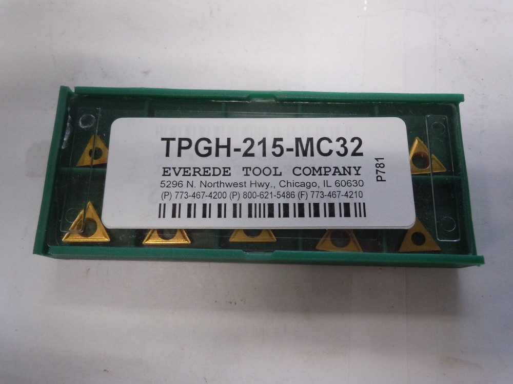 EVEREDE TPGH-215-MC32 60° Triangle, Indexable Carbide Turning / Boring Insert