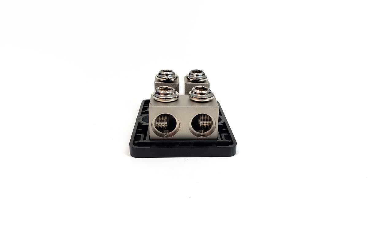 KnuKonceptz Bassik 2 Way 4 Gauge to 4 / 8 Gauge Mini ANL Fuse Block w Fuses