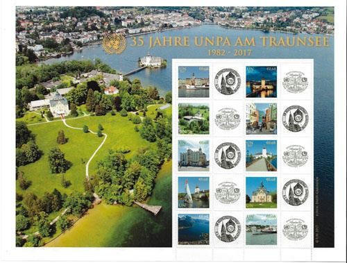 UN 2017 PERSONALIZED SHEET VIENNA 35TH YEAR AT TRAUNSUE MNH S-82