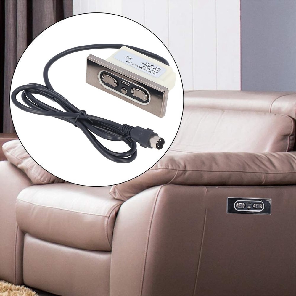 Sofa Controller 5 Button Power Recliner Switch 5 Pin Electric Sofa Remote wit...