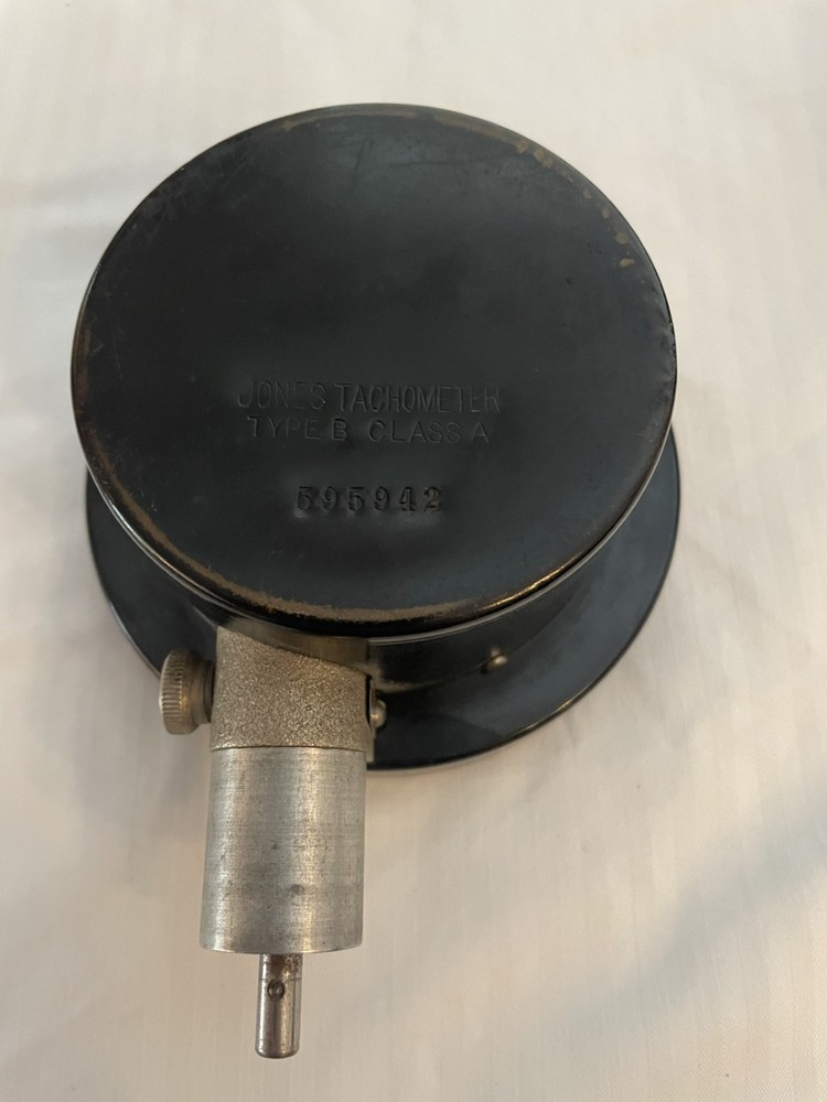 Antique Jones Motrola Multiple Range Hand Tachometer with case
