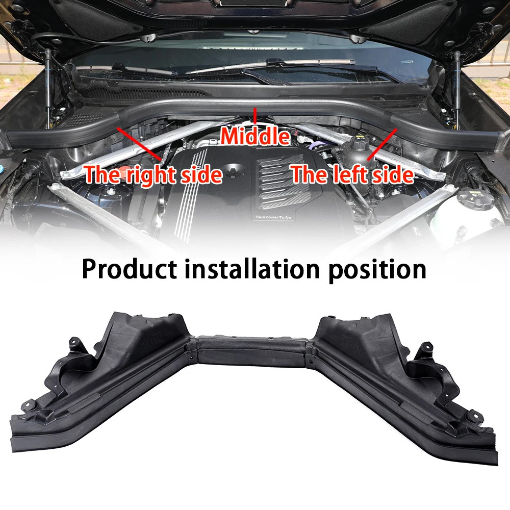 3Pcs For BMW X5 X6 E70 E71 E72 Car Engine Upper Compartment Partition Panel Set