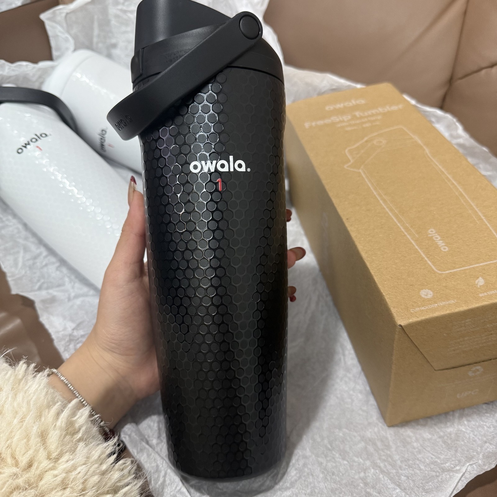 Hot Sale Owala Fairways For Days FreeSip Sway Golf Black Water Bottle 30oz 2026