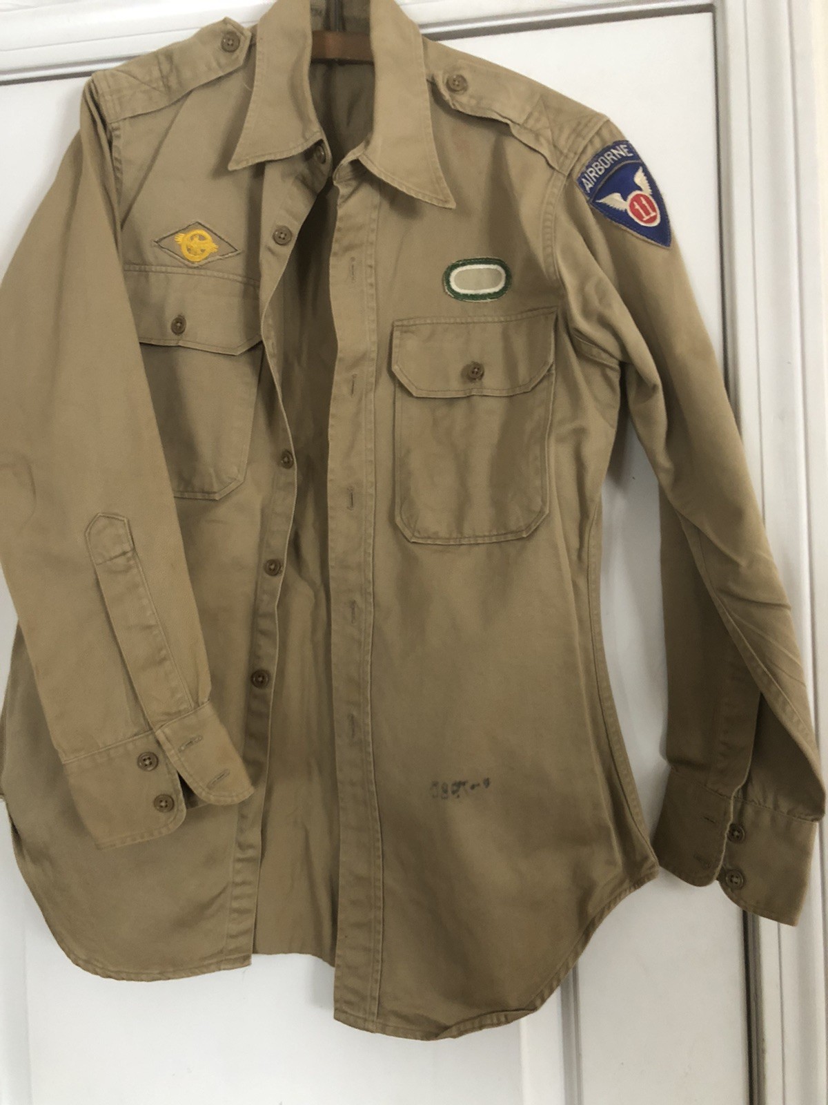 511th Parachute Infantry 11th Airborne Korean War CLASS B SHIRT & Oval 1951 Date