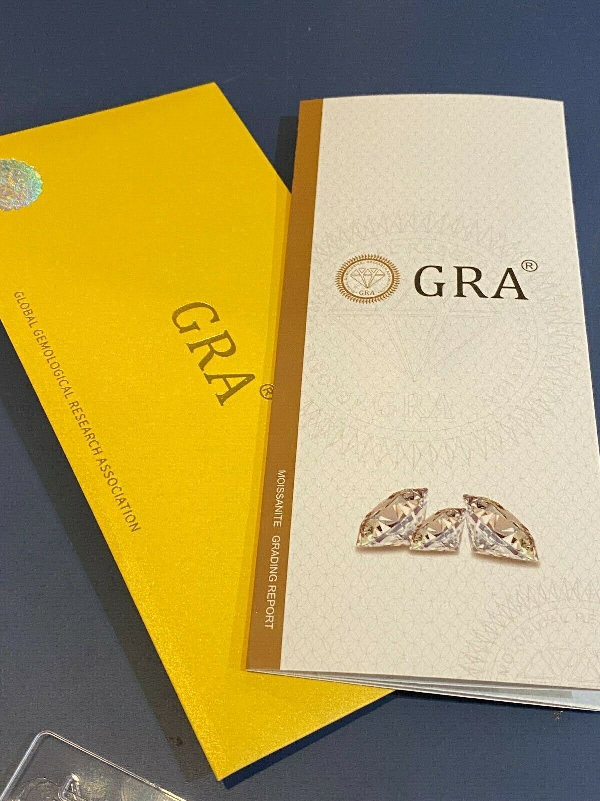 Loose Moissanite Real Gem Stone W. GRA Certificate 3-12mm 0.1-6ct VVS1 D Round