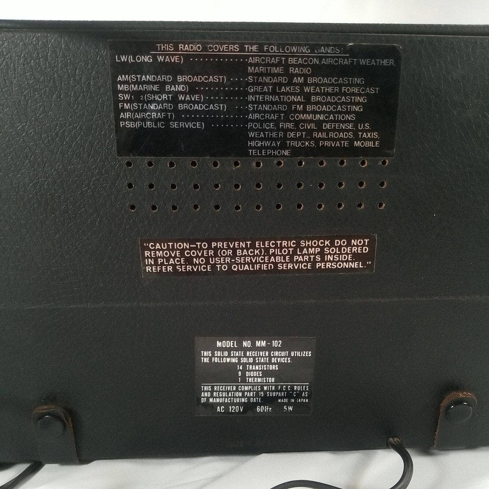 VTG Datronics Solid State World Master World Time Radio MM-102 SEE INFO AS IS