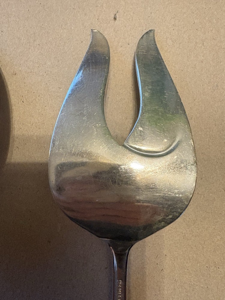 Silverware Holmes & Edwards Deepsilver Serving Spoon And Meat Fork Silverplate