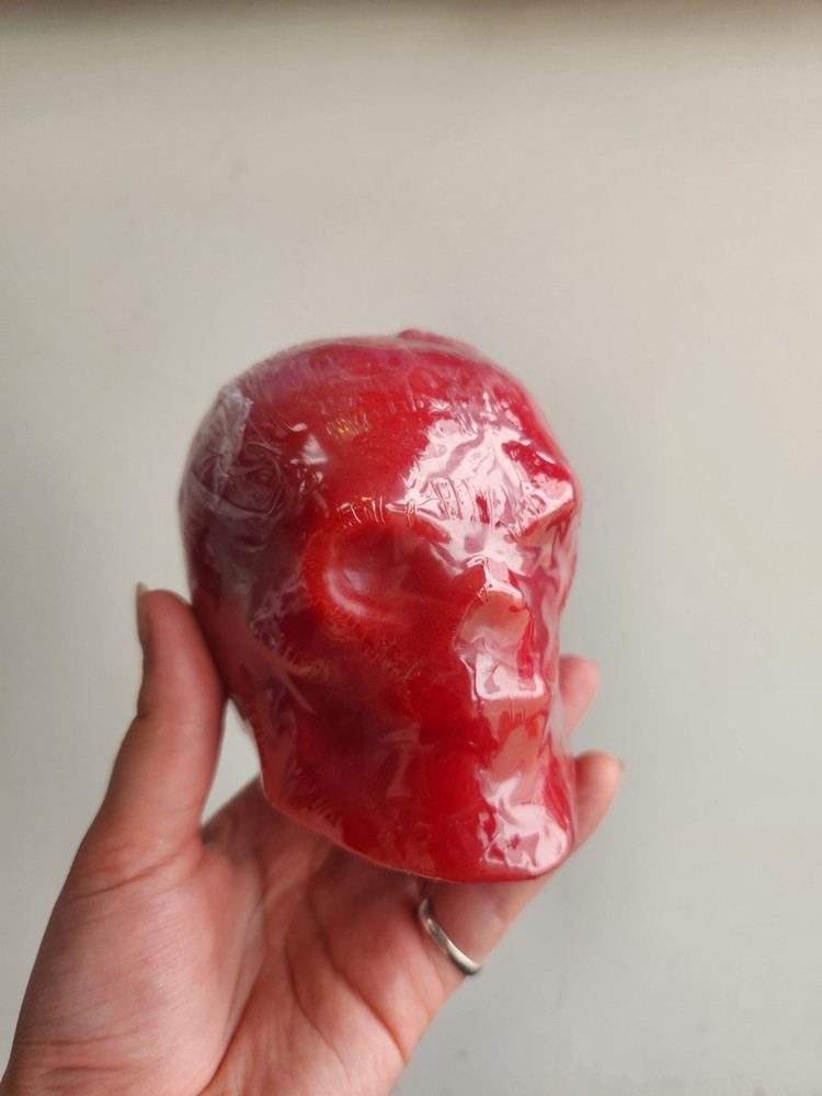 Red Skull Candle