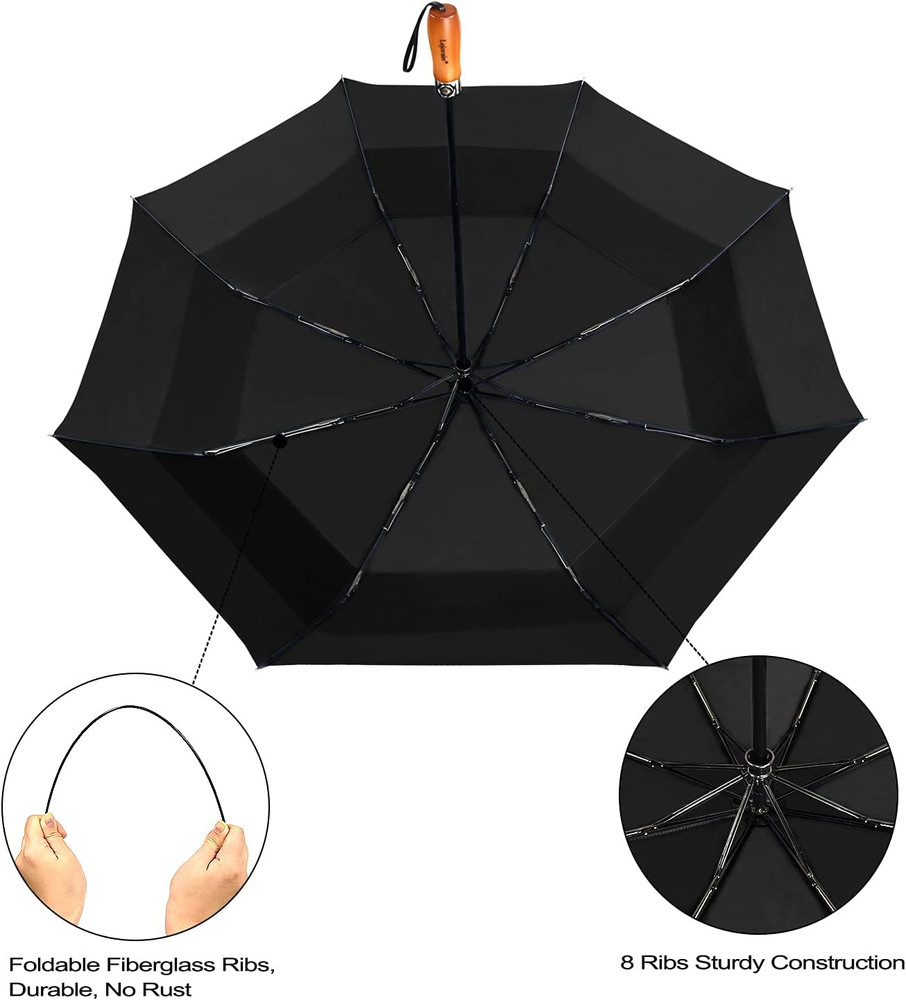 Large Compact Golf Umbrella - Oversized Auto Open Close Folding Golf Umbrella Tr