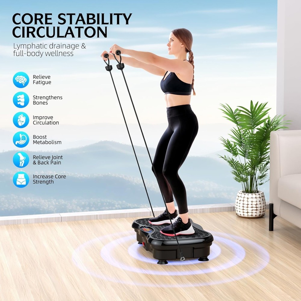 Vibration Plate Exercise Machine, Lymphatic Drainage Machine for Weight Loss,...