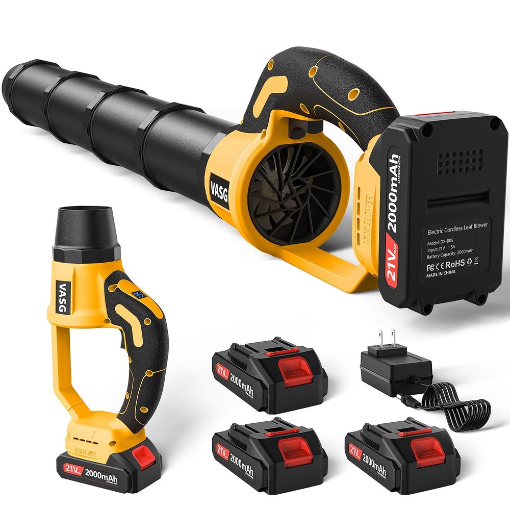 Leaf Blower Cordless – Lightweight Handheld Electric Leaf Blower with Variabl...