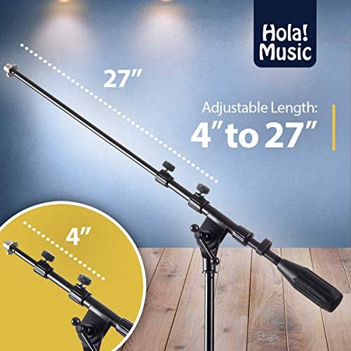 HOLA! MUSIC MIC STAND W/ADJUSTABLE HEIGHT – LOW PROFILE (KICK DRUM)