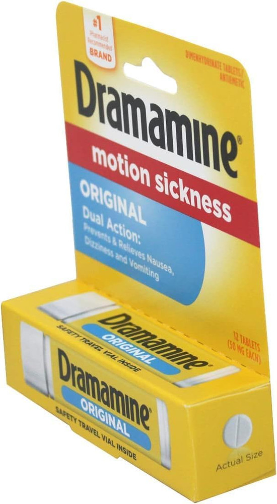 Dramamine Tablets Original Formula, 12 Tablets