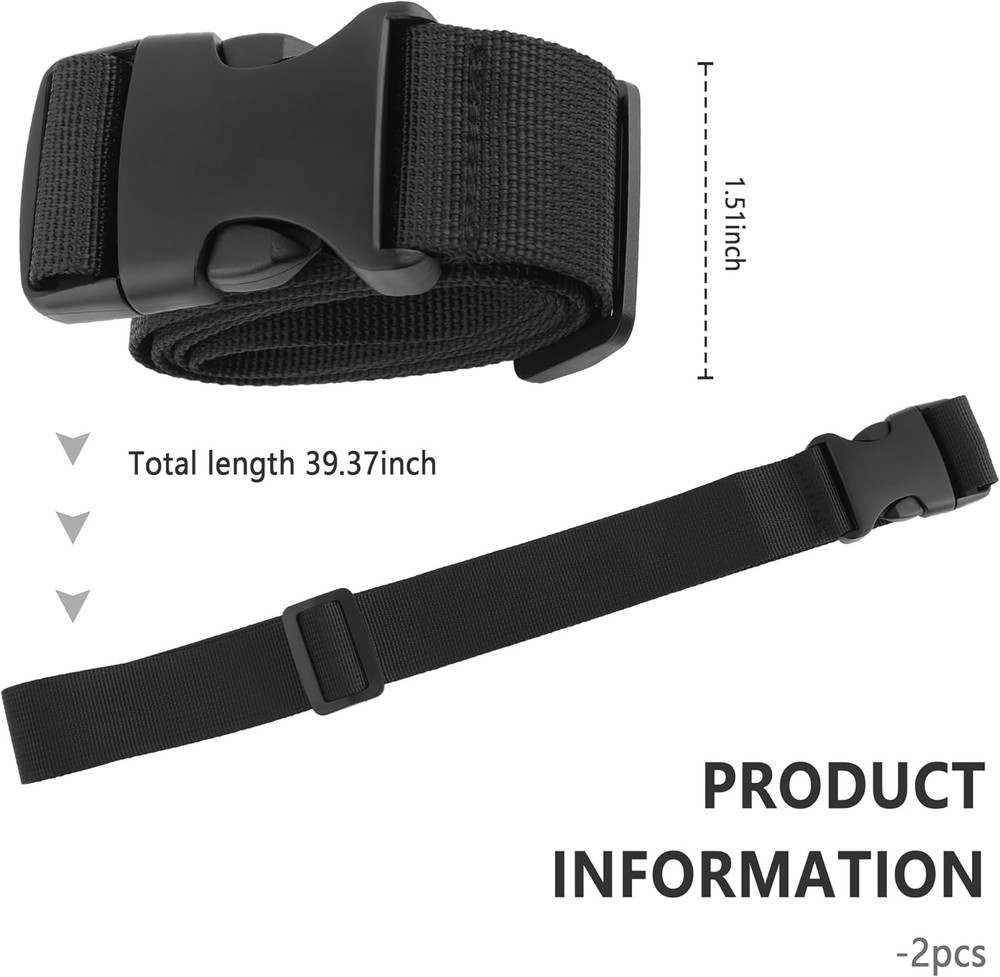 2PCS 39" Car Battery Tie down Strap with Elastic Buckle,Adjustable Battery Strap