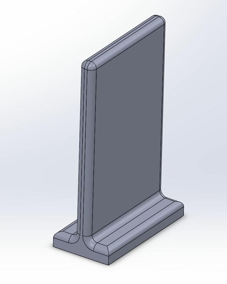 Barn door guide, 3" tall