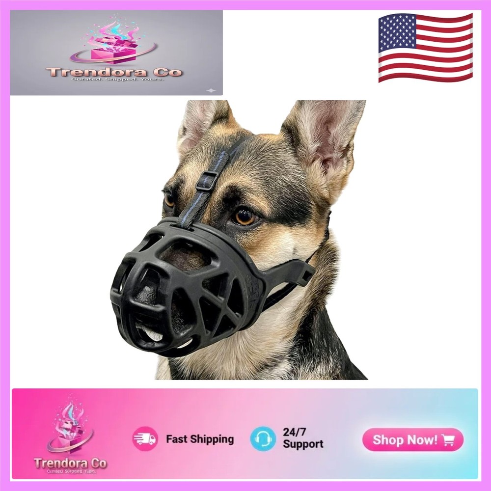 Lightweight Humane Muzzle for Large Dogs - Secure Fit for Training & Walking