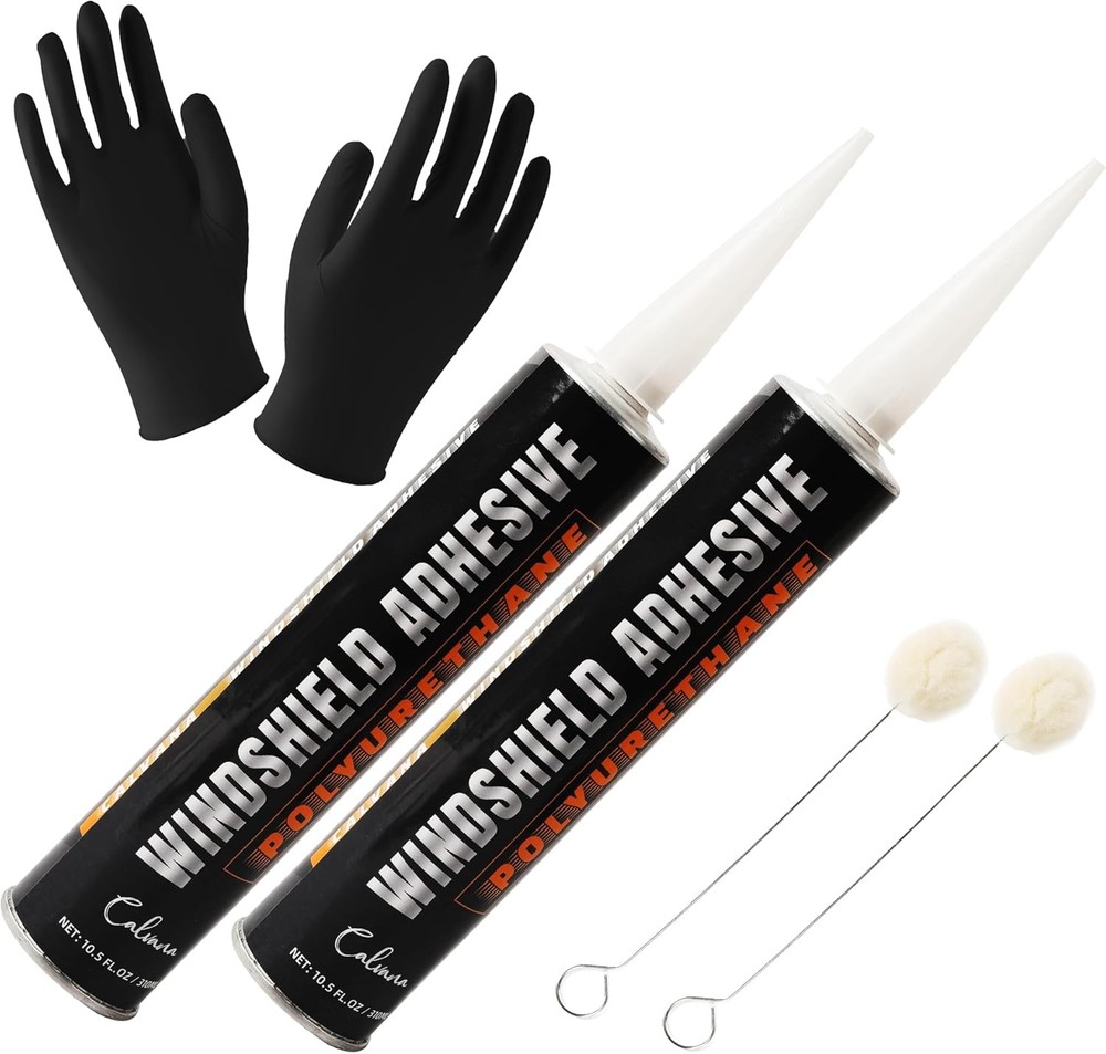 (2-Pack) Urethane Windshield Adhesive, Automotive Polyurethane 2pk, Black