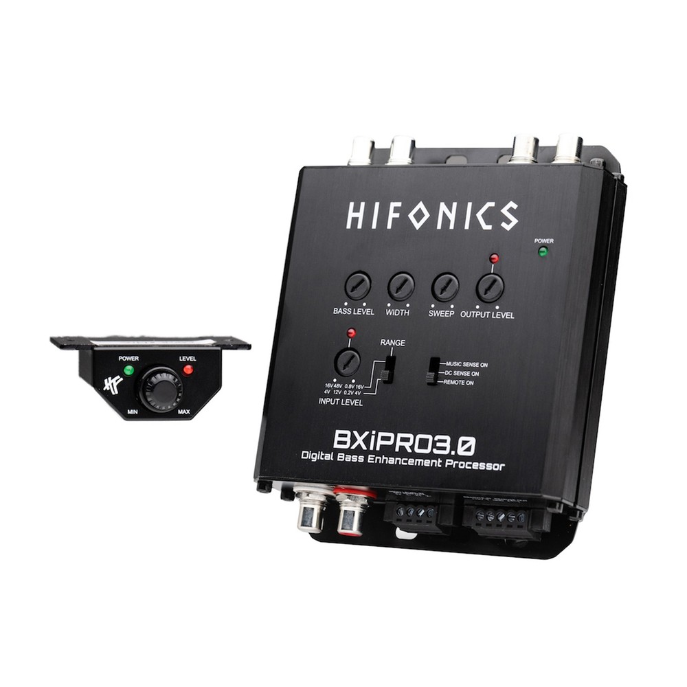 Hifonics BXIPRO3.0 Bass Enhancer, Digital Processor, Dash Mount Remote Control