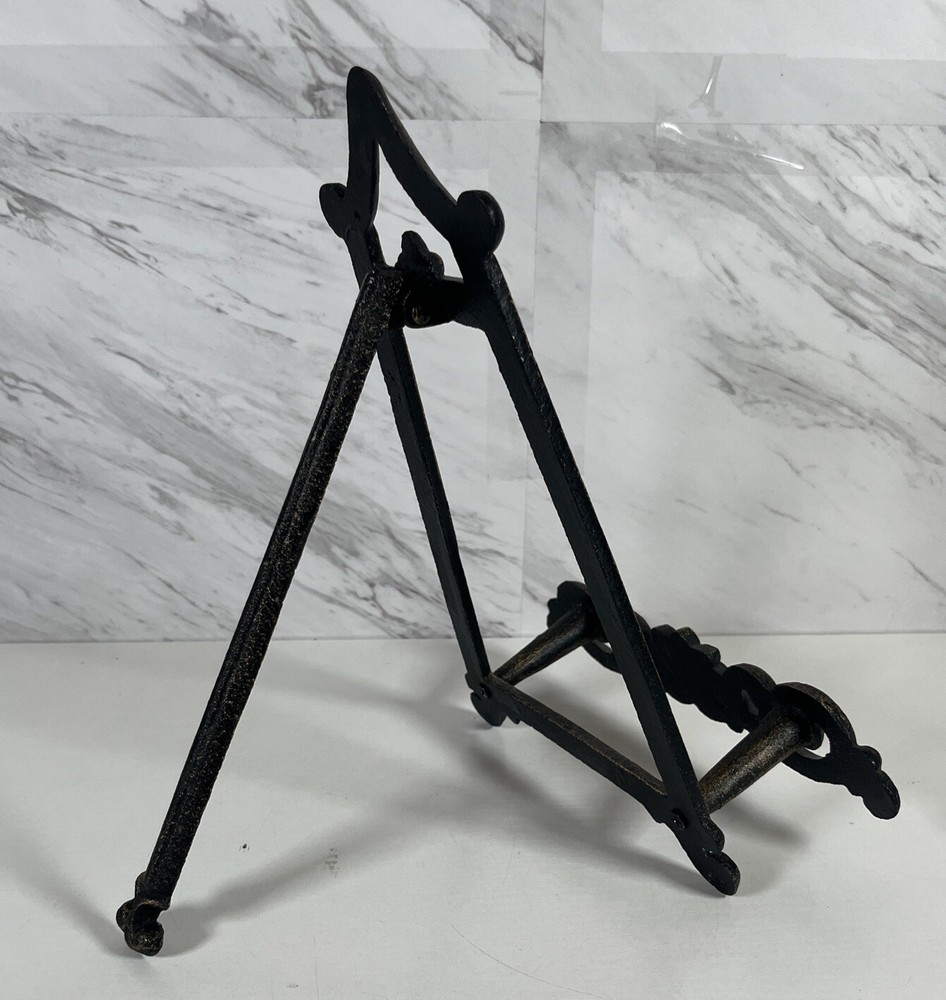 Easel Metal Scroll Art Display Plate Stand Desktop Shelf