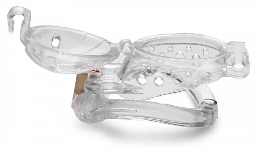 Male Plastic Chastity Cage Penis Locking Device Lightweight Customizable CBT