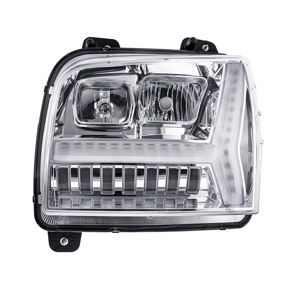 Chrome Kenworth W990 Headlight Assembly - Driver Side