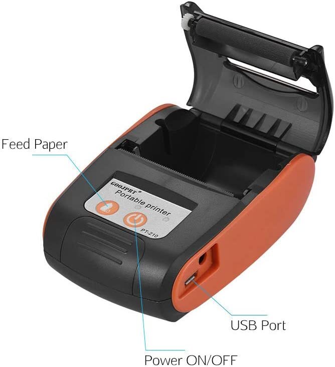Portable Thermal Printer Handheld 58mm Receipt Printer -2 printhers