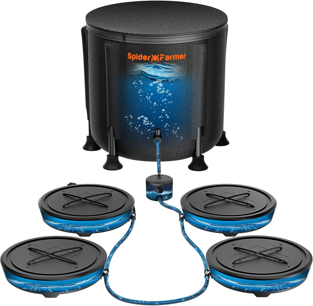 Spider Farmer Gravity-Fed Self-Watering System, 4-Pack Auto Watering System with
