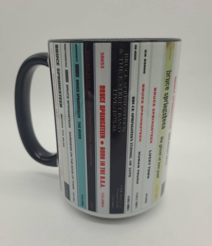 BRUCE SPRINGSTEEN Retro Albums Collection 15oz Accent Mug NEW