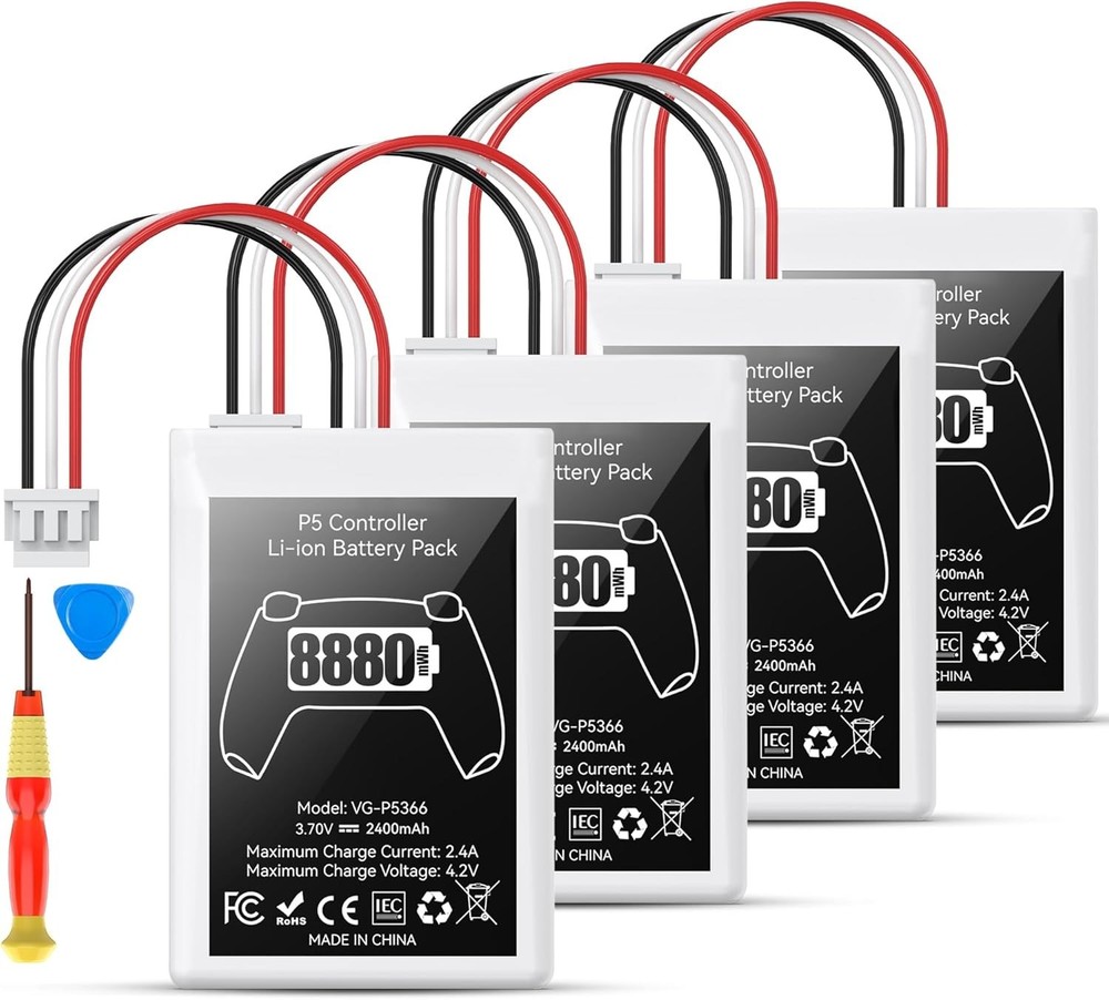 Efficient 8880mWh Battery Pack for PS5 Controller - Ultimate Gaming Aid