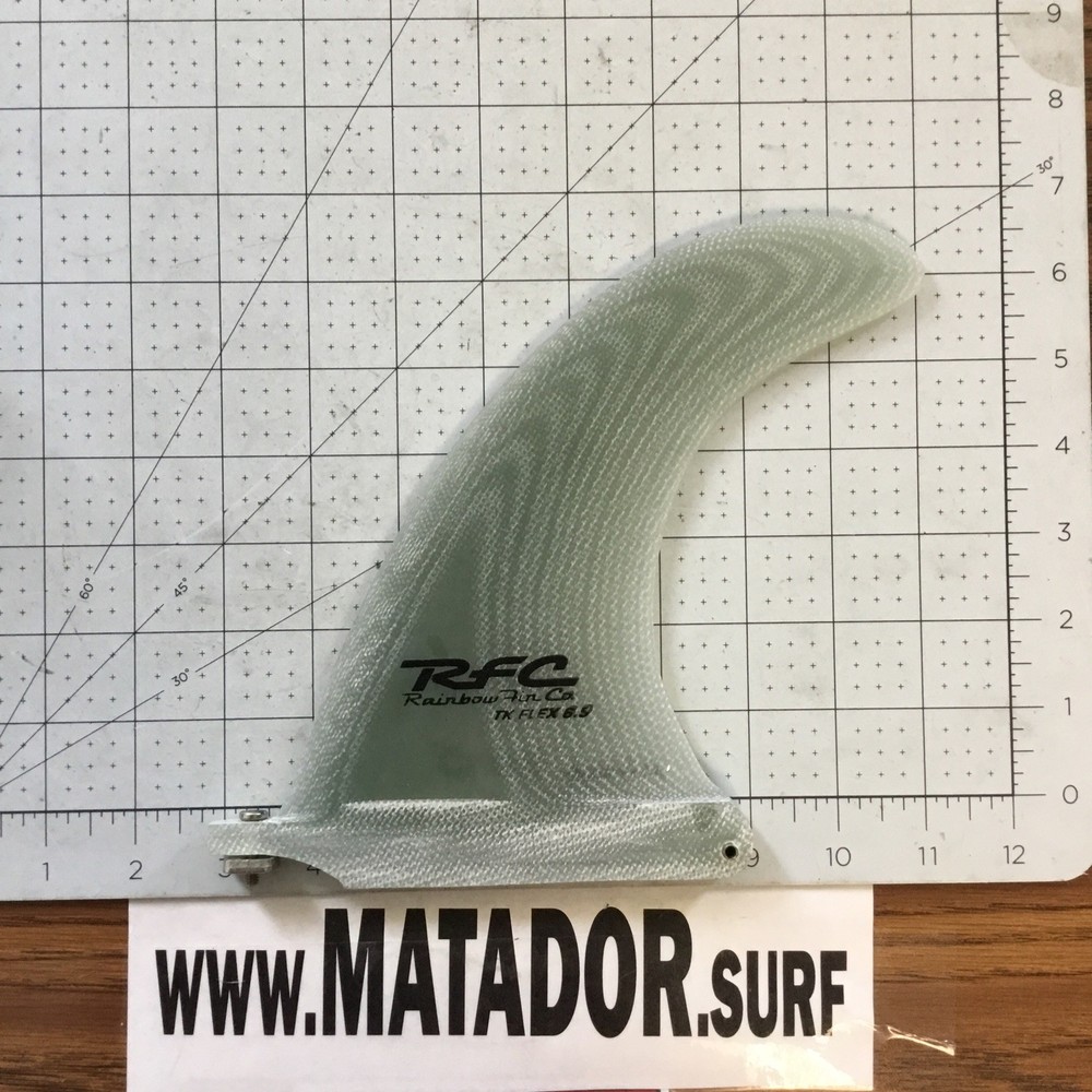 Rainbow surfboard fin 6.5” TK flex surf surfing New