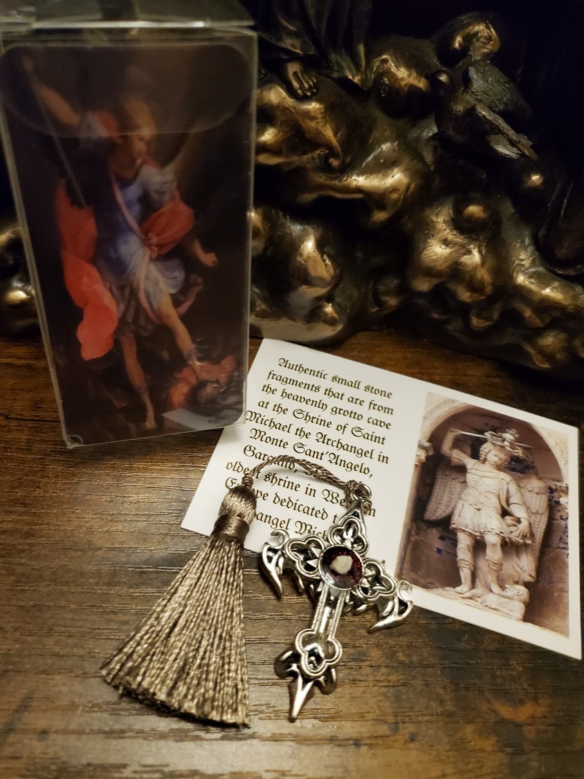 St. Michael Sword Cross Stone Cave Monte Sant’Angelo Gargano Italy