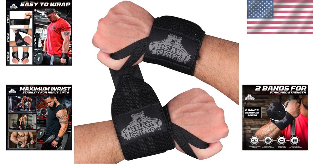 Ultimate Wrist Support Wraps for Weightlifting - Compression & Stability Focused