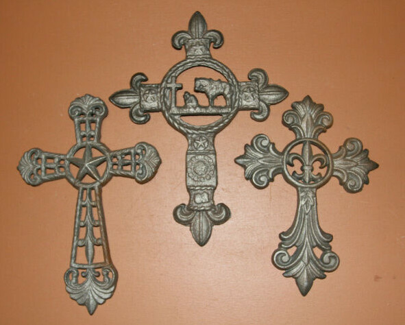 Cowboy Wall Crosses, Unfinished Ready to Paint Basic Collection Bundle 6 crosses